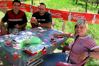 Durante la parada que hicimos para almorzar